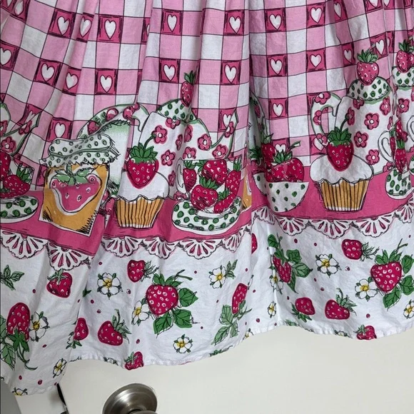 Hell Bunny Pink Gingham Strawberry Shortcake Dress size small - Picture 6 of 10
